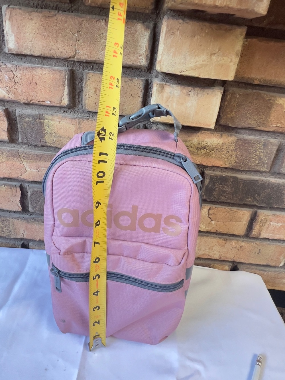 adidas Pink Mini Crossbody Backpack with Front Zip - Picture 7 of 7